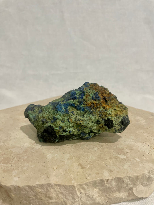 Raw Malachite, Azurite and Chrysocolla