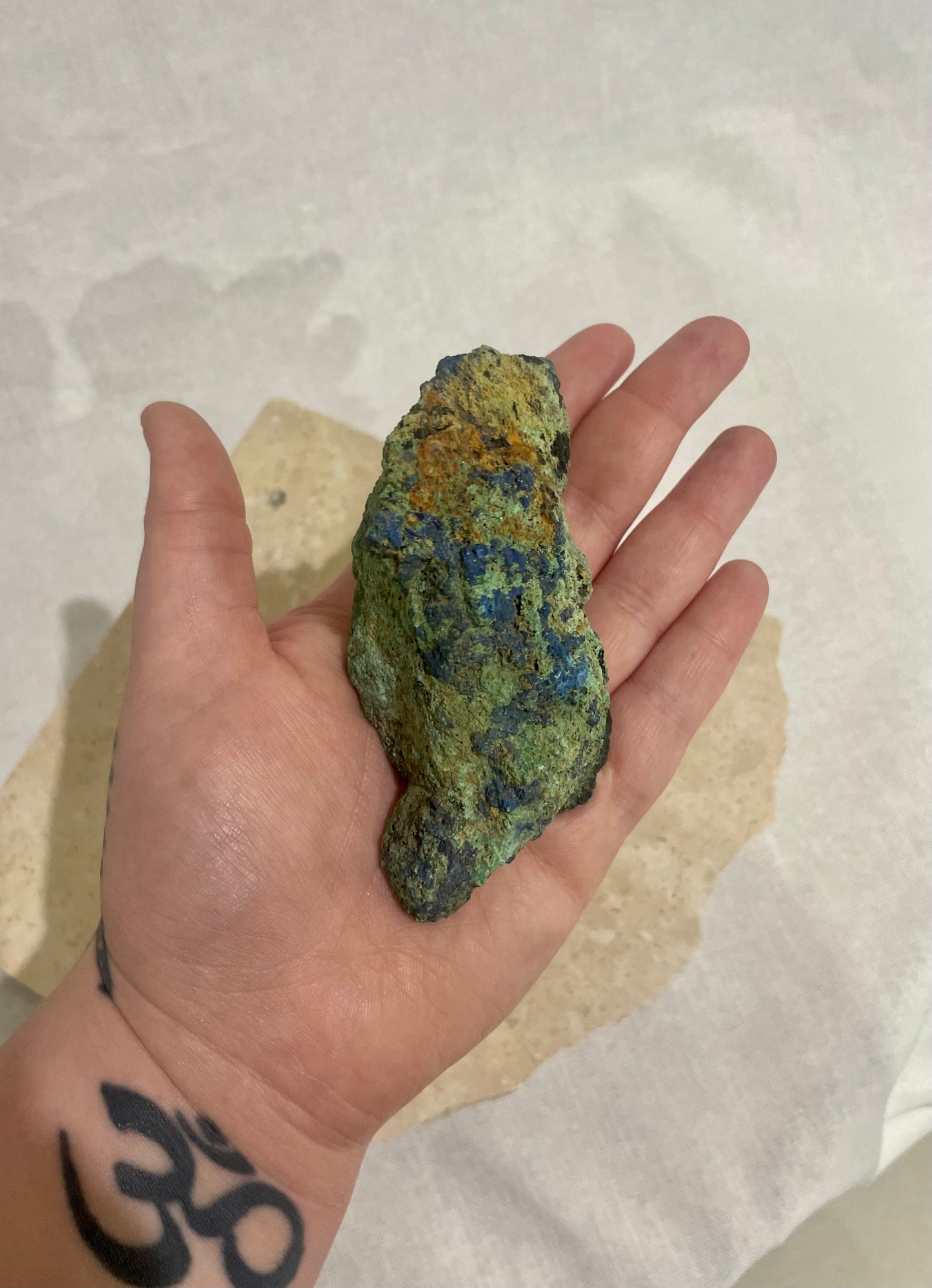 Raw Malachite, Azurite and Chrysocolla
